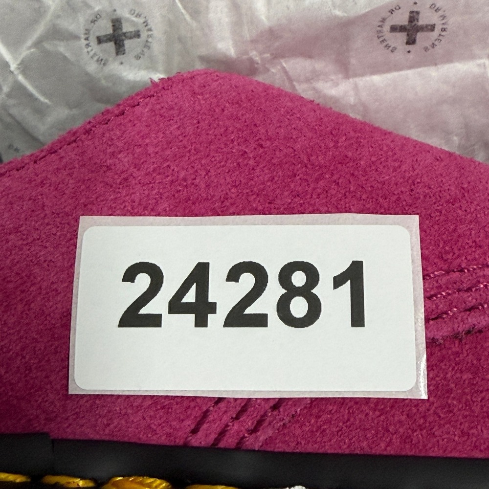 Dr. Martens Zebzag Magenta Suede Platform Mule Clogs - Picture 12 of 12
